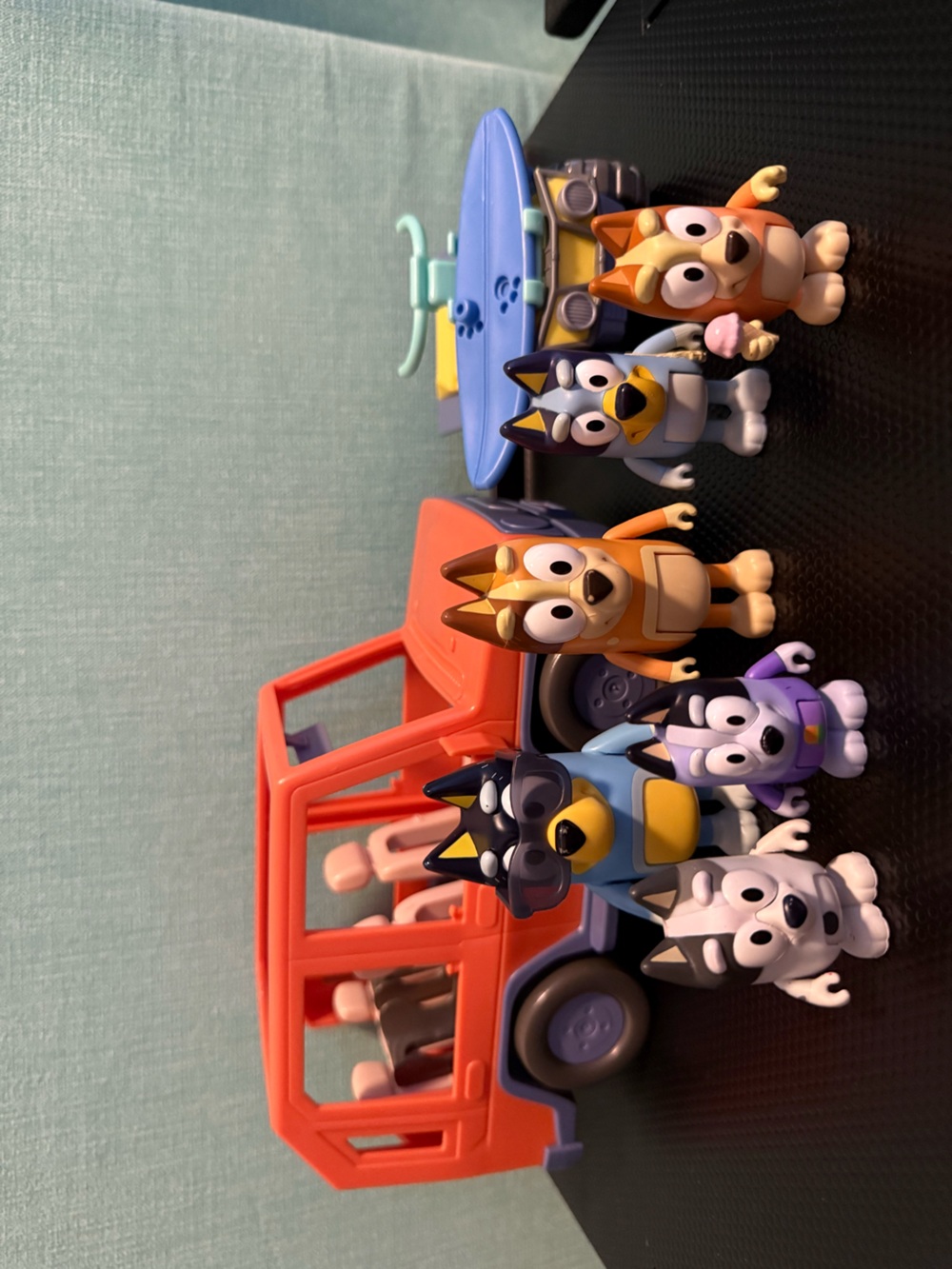 Bluey and Family with car and ATV